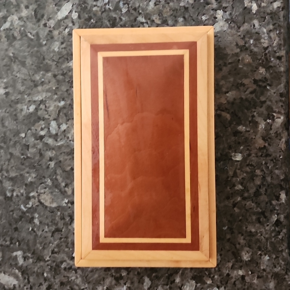 Wooden box. Velvet lined. Custom made.